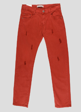 Терракотовые демисезонные джинсы для мальчика Grace