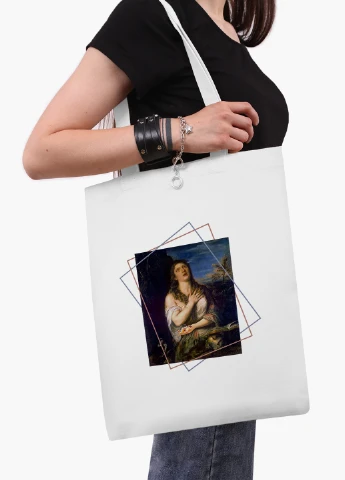 Эко сумка шоппер белая Мария Магдалина Карантин (Mary Magdalene Quarantine) (9227-1413-WT2) Еко сумка шоппер біла 41*35 см MobiPrint (219124717)