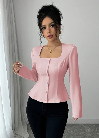 Світло-рожева блуза SHEIN