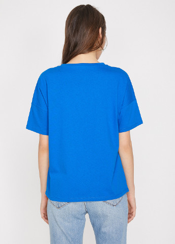 Светло-синяя летняя футболка KOTON