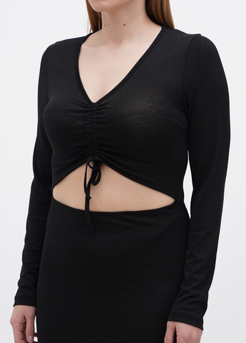 Черное кэжуал платье New Girl Order однотонное