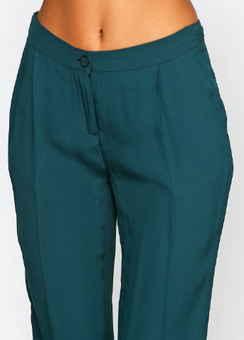Бутылочный зеленые классические демисезонные прямые брюки United Colors of Benetton