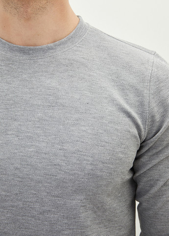 Сірий світшот LC Waikiki меланж нашивки (257421988)