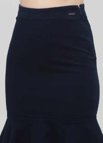 Темно-синяя кэжуал однотонная юбка Guess годе