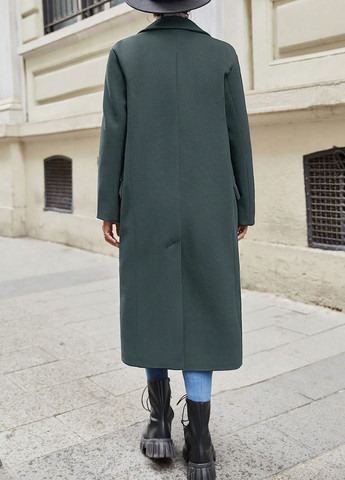 Темно-сіре зимнє Пальто двобортне SHEIN