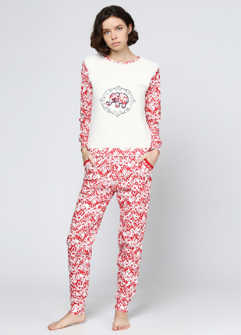 Красная всесезон пижама (свитшот, брюки) Adalya
