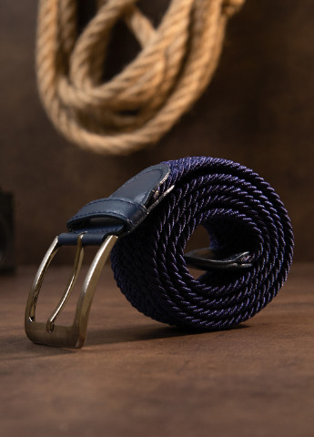 Текстильний ремінь чоловічий класика 20520 Синій Vintage (235781187)