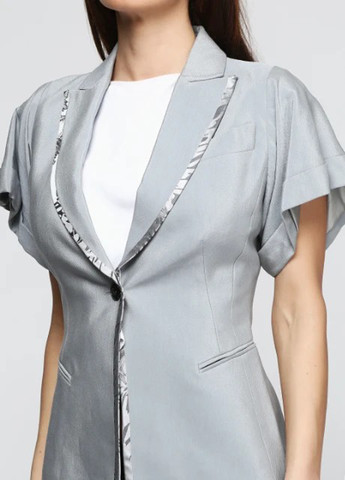 Серо-голубой женский жакет John Richmond однотонный - демисезонный