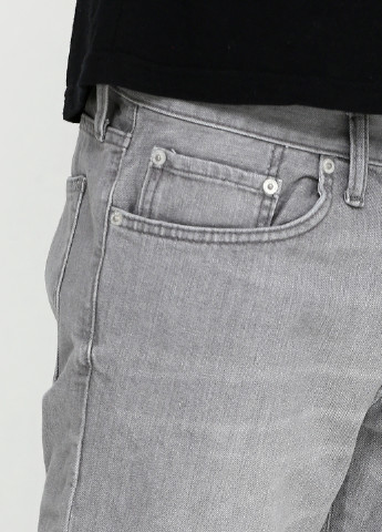 Серые демисезонные слим джинсы Gap
