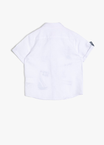 Белая кэжуал рубашка с надписями KOTON