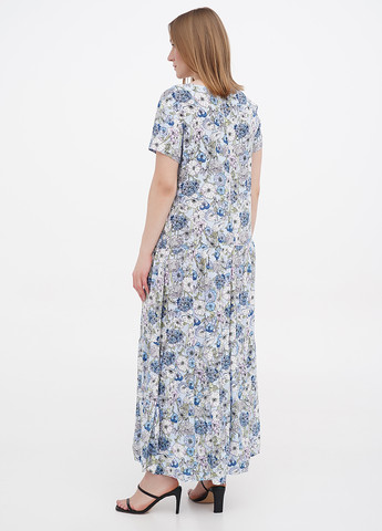 Світло-блакитна кежуал сукня а-силует Ruta-S з квітковим принтом