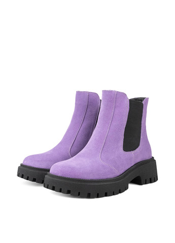 Фиолетовые женские ботинки челси без шнурков