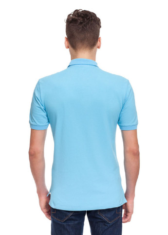 Голубой футболка-поло для мужчин Promin однотонная