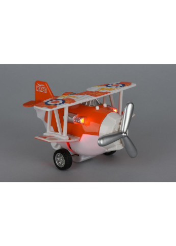 Спецтехника Самолет металический инерционный Aircraft оранжевый со свето (SY8012Ut-1) Same Toy (254075960)