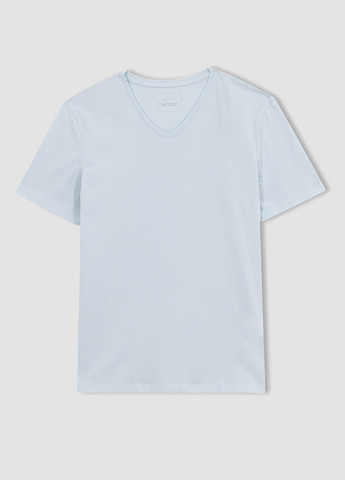 Світло-блакитна футболка DeFacto