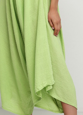 Платье Made in Italy комбинезон-брюки однотонный салатовый кэжуал хлопок