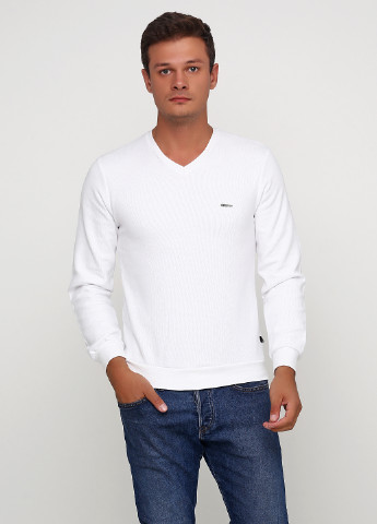 MSY пуловер однотонный белый кэжуал