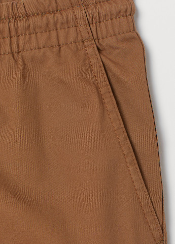 Шорты H&M однотонные коричневые джинсовые