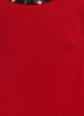 Бордовое коктейльное платье футляр Richmond с абстрактным узором