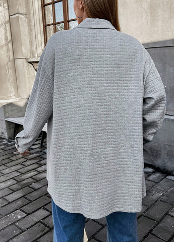 Світло-сіре Кежуал напівпальто однобортне SHEIN меланж