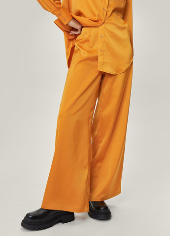 Светло-оранжевые кэжуал демисезонные палаццо брюки Nasty Gal
