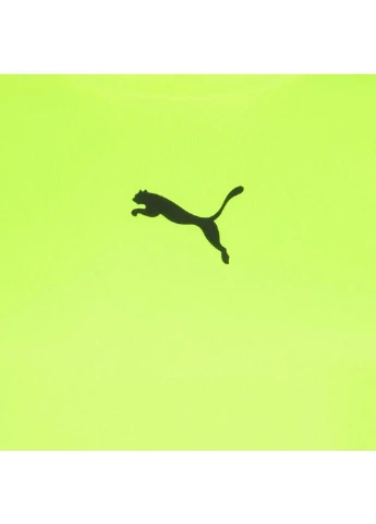 Салатовый демисезонный спортивный лонгслив Puma с логотипом