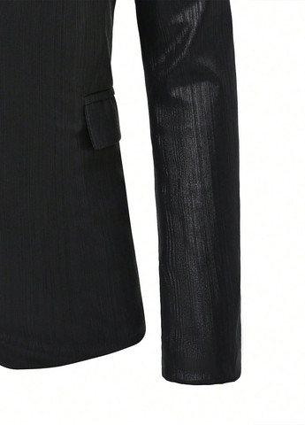 Черный демисезонный костюм (пиджак, брюки) брючный SHEIN