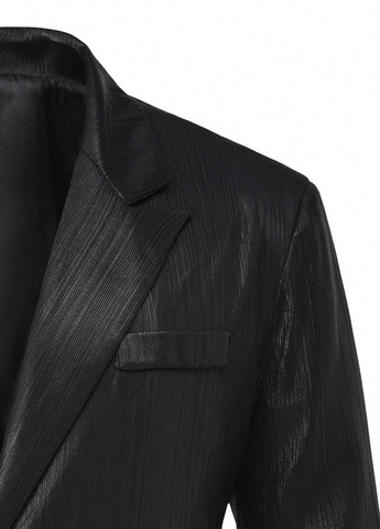 Черный демисезонный костюм (пиджак, брюки) брючный SHEIN