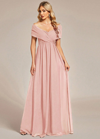 Светло-розовое кэжуал платье с открытой спиной SHEIN однотонное