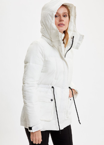 Біла зимня куртка DeFacto
