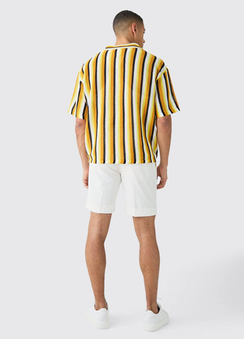 Цветная футболка-поло для мужчин Boohoo в полоску