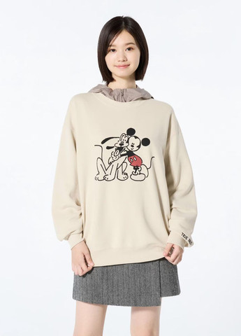 Бежевый свитшот Uniqlo персонажи без декора (322455757)