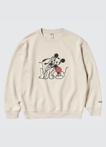 Бежевый свитшот Uniqlo персонажи без декора (322455757)