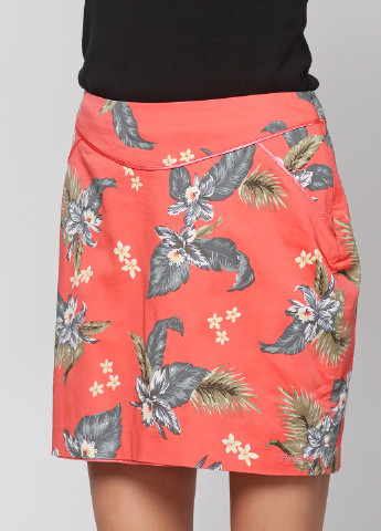 Коралловая кэжуал цветочной расцветки юбка Pepe Jeans мини