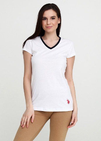 Белая всесезон футболка с коротким рукавом U.S. Polo Assn.