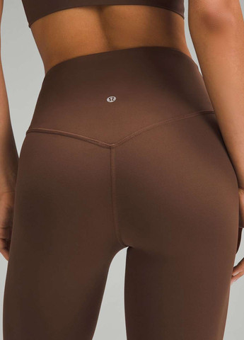Коричневые демисезонные леггинсы Lululemon Athletica