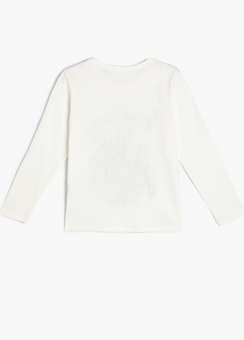 Молочный демисезонный кэжуал лонгслив KOTON с цветами