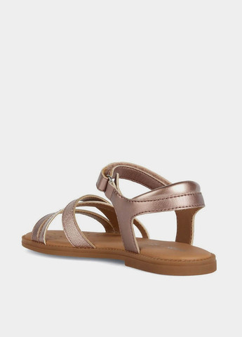 Розово-коричневые кэжуал сандалии Geox на липучке