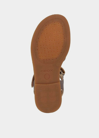 Розово-коричневые кэжуал сандалии Geox на липучке