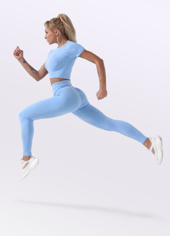 Голубой демисезонный комплект спортивный женский FitU PC05