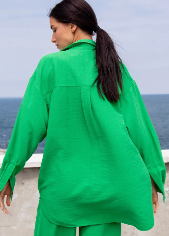 Зелений літній костюм для вагітних та годуючих зі штанями м'який з легкої бавовняної тканини To Be (253119061)