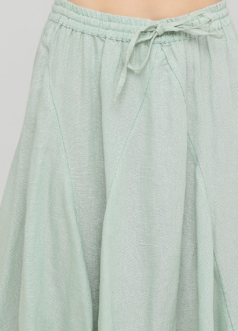 Мятная кэжуал однотонная юбка The J. Peterman Company клешированная