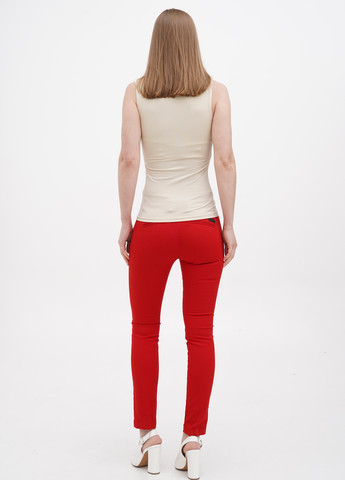 Красные кэжуал демисезонные зауженные брюки Trussardi