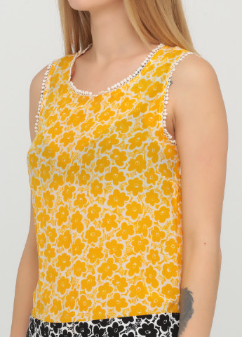 Жовтий кежуал сукня Love Moschino з квітковим принтом