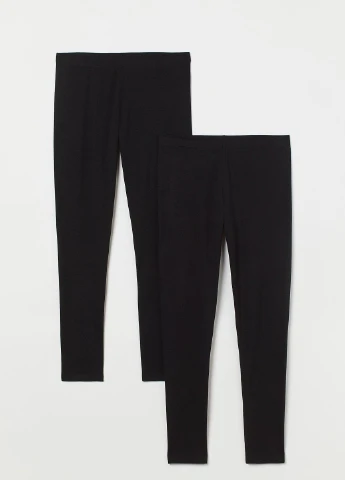 Черные демисезонные леггинсы H&M