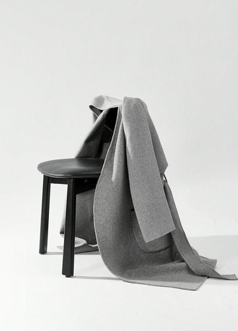 Серое демисезонное Пальто оверсайз SHEIN