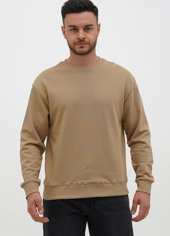 Темно-бежевый свитшот Trend Collection однотонный без декора (303023662)