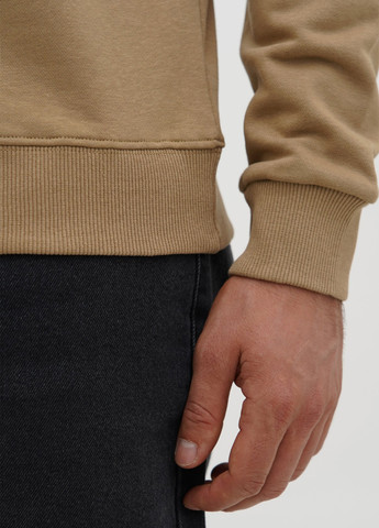 Темно-бежевый свитшот Trend Collection однотонный без декора (303023662)