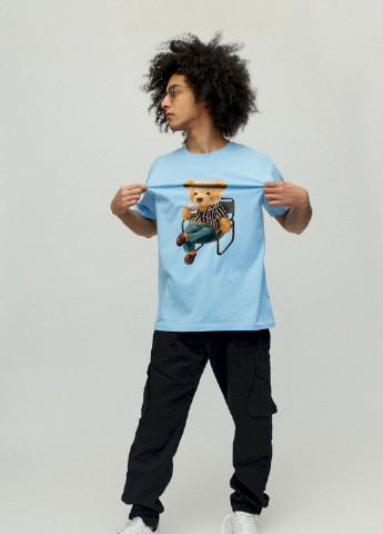 Голубая футболка мужская YAPPI