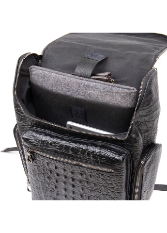 Рюкзак під рептилію шкіряний 30х37,5х9 см Vintage (252414572)